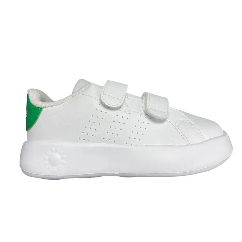 Adidas Kids Advantage Cloud Foam I Sneakers Size 10K White & Green New